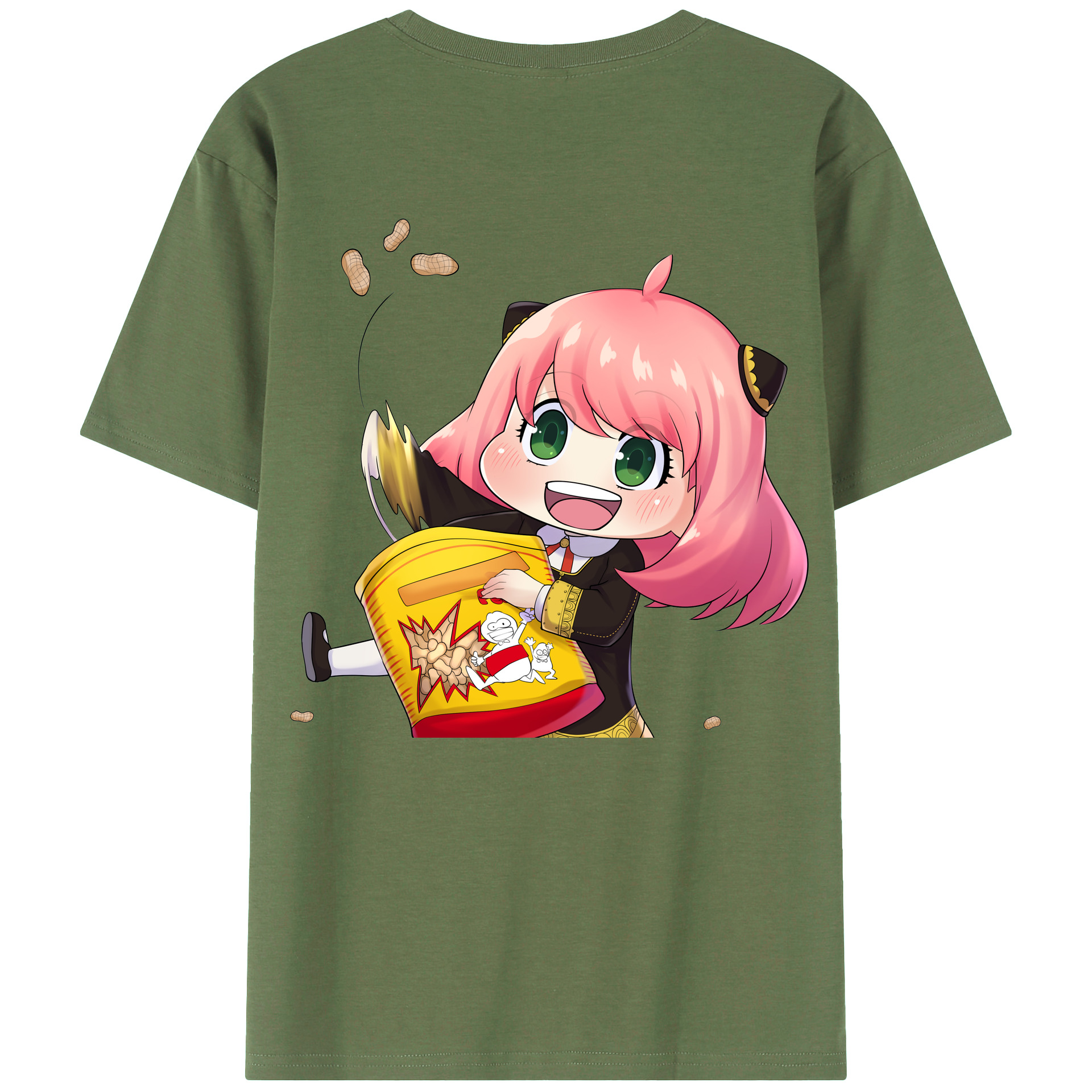 （画像用） SPY×FAMILY间谍家家酒 綿100％ メンズ半袖Tシャツ（バックプリント） 通気性